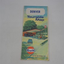 Vintage Gulf Olio Denver Strada Mappa 1969 - £25.89 GBP