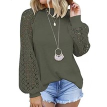 Women  Out Long Sleeve Tops Mujer Elegant Autumn Casual Round Neck  Blouses Loos - £65.29 GBP