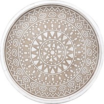 Boho Round Wooden Decorative Tray, White Farmhouse Candles Tray For, A P... - $38.99