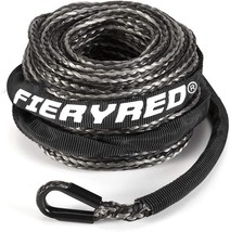 Synthetic Winch Rope Cable 3/16inch 50FT 8500lbs Winch Line Replacement with Pro - £31.50 GBP
