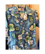 Pomare Vintage Men’s Small Blue Floral Polyester SS Button Down Hawaiian... - $73.96 CAD