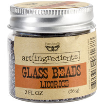 Finnabair Art Ingredients Glass Beads 2oz Licorice - £6.07 GBP
