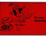 Comic Rattlesnake Very Surprising Red Background UNP DB Postcard I21 - $6.88