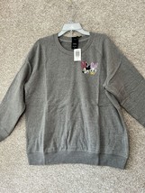 Torrid Disney Minnie Mouse &amp; Daisy Duck Heather Gray Sweatshirt Size Lar... - $49.99