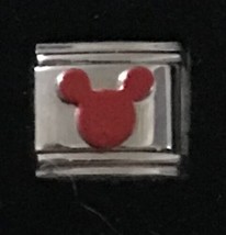Red Mickey Mouse Ears Wholesale Italian Charm 9MM K2022 - £10.77 GBP