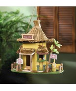 Tiki Hut Yellow Wood Birdhouse - $408.08 MXN