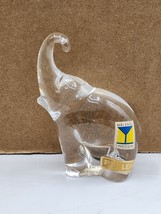 Maleras Sweden Crystal Elephant, Glass Figurine Paperweight - $19.75