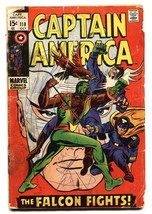 CAPTAIN AMERICA #118 comic book 2ND FALCON-1969-MARVEL l - £42.06 GBP