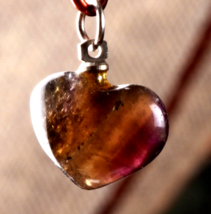 Super seven Melody stone *7* heart shape tiny pendant  spiritual elevation #6185 - £17.78 GBP
