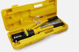 16T Hydraulic Crimping Tool Wire Battery Cable Terminal Crimper 11 Dies - $35.12 CAD