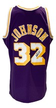 Magic Johnson Firmado La Lakers 1984-85 Violeta M&amp;N Hwc Swingman Jersey Bas ITP - £279.12 GBP