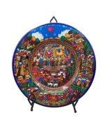 Wedding Plate Mexican Folk Art Pottery Wall Hanging 12” Zihuatanejo - £35.29 GBP