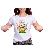 Polycotton Fabric Regular Fit Girl Women Half Sleeve T-Shirt for Festiva... - $17.81