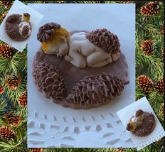 Pine Cones baby Fondant cupcake or cake toppers. Birthday, shower, party. - £11.95 GBP