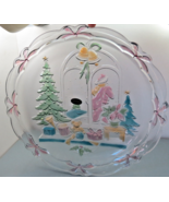 Crystal Clear Studios Christmas Platter Raised Relief Design Heavy Plate... - $18.49