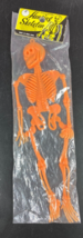 Hanging Skeleton Mint in Pack 1960s Hong Kong Orange Plastic Vintage - £7.93 GBP