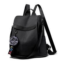Yogodlns Fashion Backpack Women Waterproof Ox Ruack Hairball Teenager School Bag - £107.48 GBP