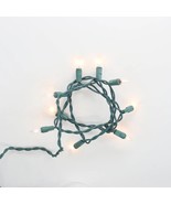 10 Bulb Clear Glass Craft Lights Green Wire - $10.00