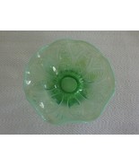 Vintage OPALESCENCE GREEN BEADED Oval FOOTED Ruffled Bowl - 8&quot; x 3 3/8&quot; ... - £6.29 GBP