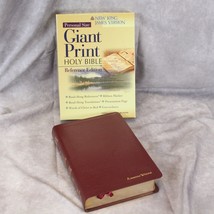 NKJV Giant Print Reference Bible BG Bonded Leather Red Letter Roseanna Whinna - £27.67 GBP