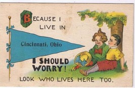 Postcard Because I Live In Cincinnati I Should Worry Ohio - £1.51 GBP