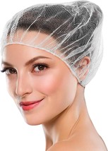 100 Pack Disposable Hair Net Bouffant Caps with Elastic Edge, White, 30 ... - £18.25 GBP