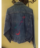 Adult Rock &amp; Roll Hall Of Fame Vintage Jean Jacket w/ Emblems HALEMAN sz. M - $44.94