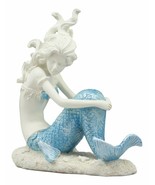 Lovesick Mermaid Sitting On Ocean Floor Statue Beautiful Atlantis Mermai... - £19.91 GBP
