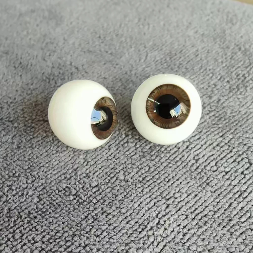 New Glass Eyes Round Ball Movable Glass Eyeballs Doll Accessories 18mm Eyes - £17.01 GBP