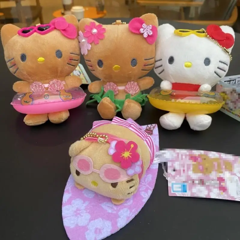 Kawaii Sanrio Plush Keychain Cute Hello Kitty Cinnamoroll Kuromi Anime Keyring - £9.50 GBP+