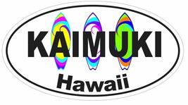 Kaimuki Hawaii Oval Bumper Sticker or Helmet Sticker D3007 Surf Surfing Surfer - $1.39+