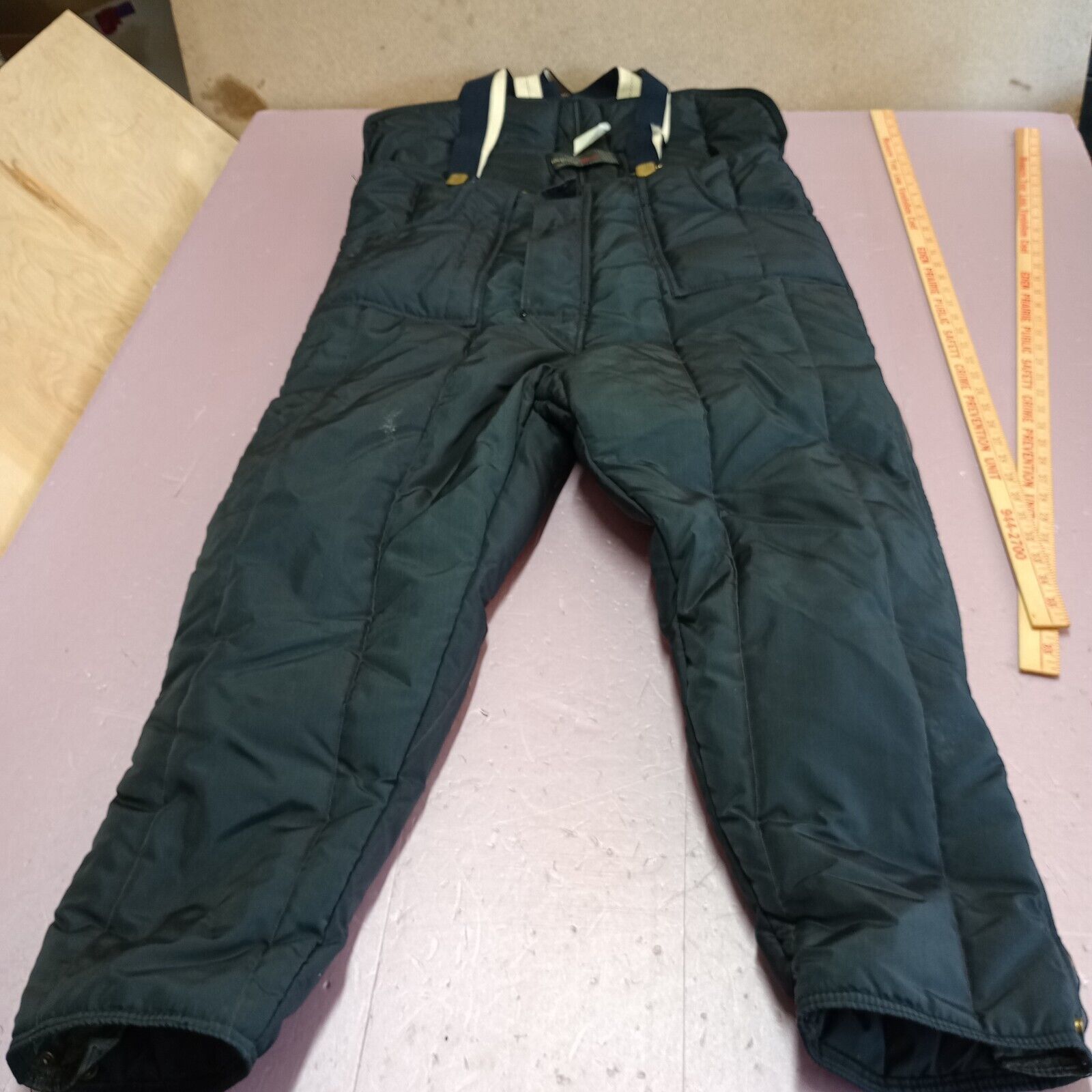 Vintage Sears Ted Williams Quilted Snow Pants Adult 30x31 Red Insulated Union - $27.67