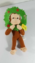 Curious George With His Christmas Wreath Kellytoy 2006 - $9.90