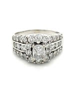 1 ct Diamond Engagement Ring REAL Solid 14 k White Gold 6.8 g Size 9.75 - £1,786.22 GBP
