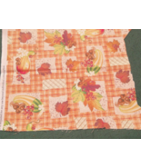 Fabric Concord Brown Checkerboard with Fall Leaves, Acorns, Squash $1.25 - $1.25