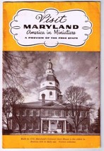 Vintage Travel Brochure 1950s Maryland America In Miniature - $7.03