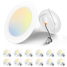 Amico 5/6 Inch 5CCT LED Recessed Lighting 12 Pack, 1050LM Flat LED Can Lights, D - £93.76 GBP
