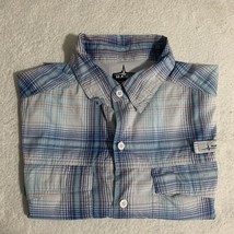 Men&#39;s Habitat Shirt Short Sleeve Button Down Size M Vented Hiking Fishing - $10.51