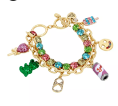 Betsey Johnson Faux Crystal Sweet Shop Candy Charm Bracelet NWT - £35.62 GBP