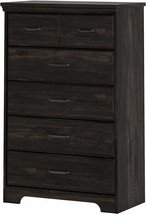 South Shore Versa 5-Drawer Chest, Rubbed Black - £238.20 GBP