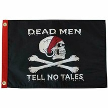 Flappin&#39; Flags &quot; Dead Men Tell No Tales &quot; 12&quot; x 18&quot; Flag Double Sided Print - £11.34 GBP