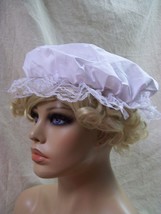 White Mob Cap Colonial Hat Maid Victorian Lady Servant Peasant Wench Betsy Ross - £7.83 GBP