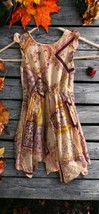 Tahari Girls Toddler Dress Size 3T Flowy Floral Purple Cream Pink Gold Yellow - £17.35 GBP