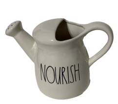 Rae Dunn Ivory/White With Black Lettering Nourish Watering Can Numbered 195 - $12.64