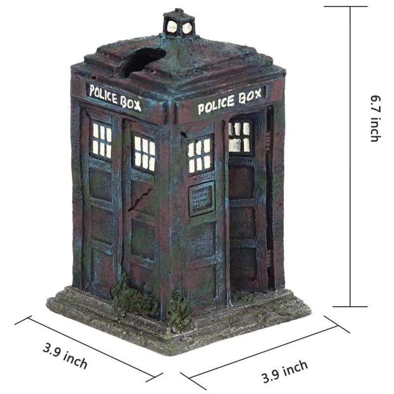 House Home Aquarium Ornament, Resin Police-Station Decoration For Fish T... - £38.31 GBP