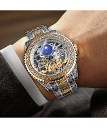 FORSINING Men&#39;s Luxury Watch - Stainless Steel, Carved Bezel Automatic - $61.00