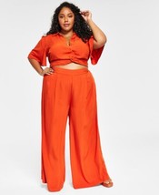 MSRP $89 Nina Parker Women Trendy Plus Size High-Rise Wide-Leg Pants Size 0X - £37.94 GBP