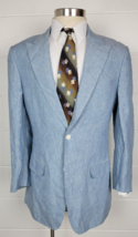 Marzoni Blue Wool Cashmere Sport Coat 150 Bespoke Joe Haden Cleveland Br... - £116.81 GBP