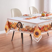 Thanksgiving Tablecloth Fall Harvest Turkey Table Cloth 60 x 126 Inch fo... - £24.43 GBP