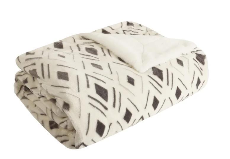 Life Comfort Throw Cream Ivory Velvet Plush Reversible Faux Fur 60" X 70" Soft Item image 4